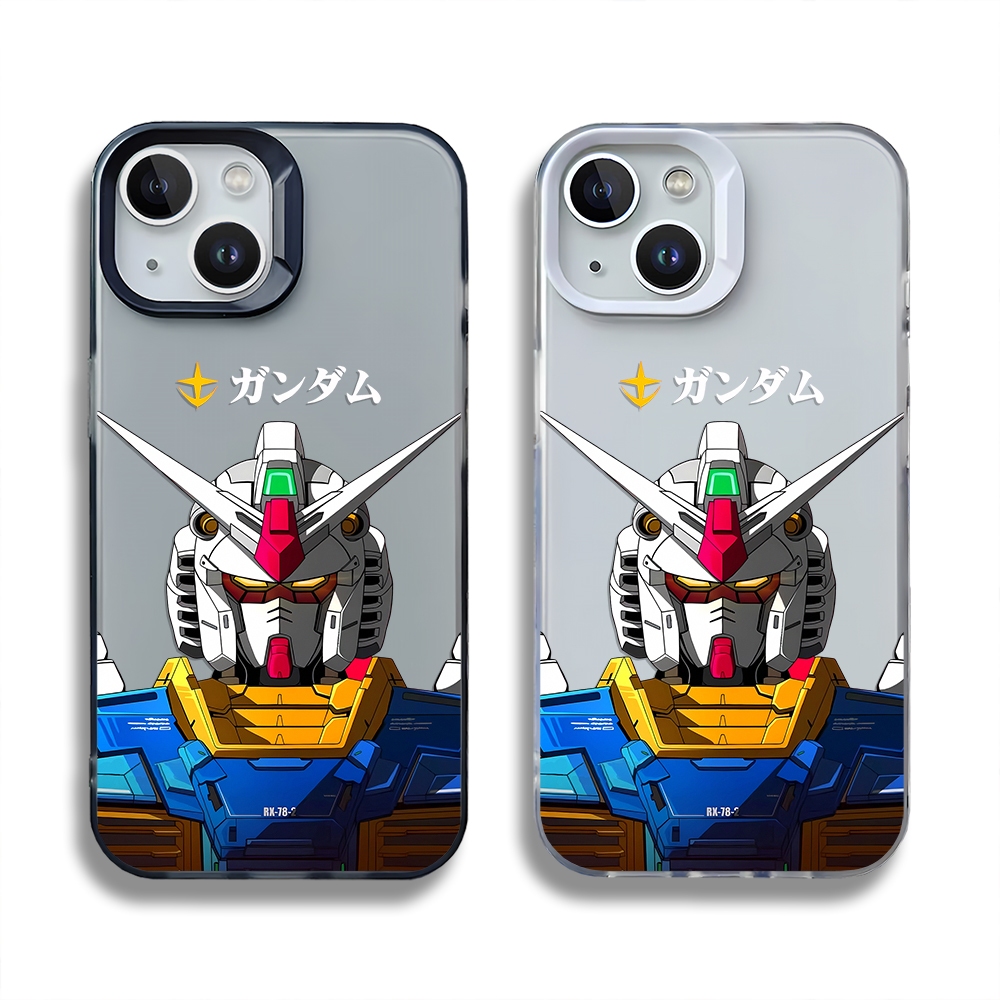 สําหรับ iPhone 16 / 15 / 14 / 13 / 12 / 11 ProMax Gundam Matte Plastic Soft Case สําหรับ iPhone 7 / 8 Plus / X / XR / Xs Max Casing