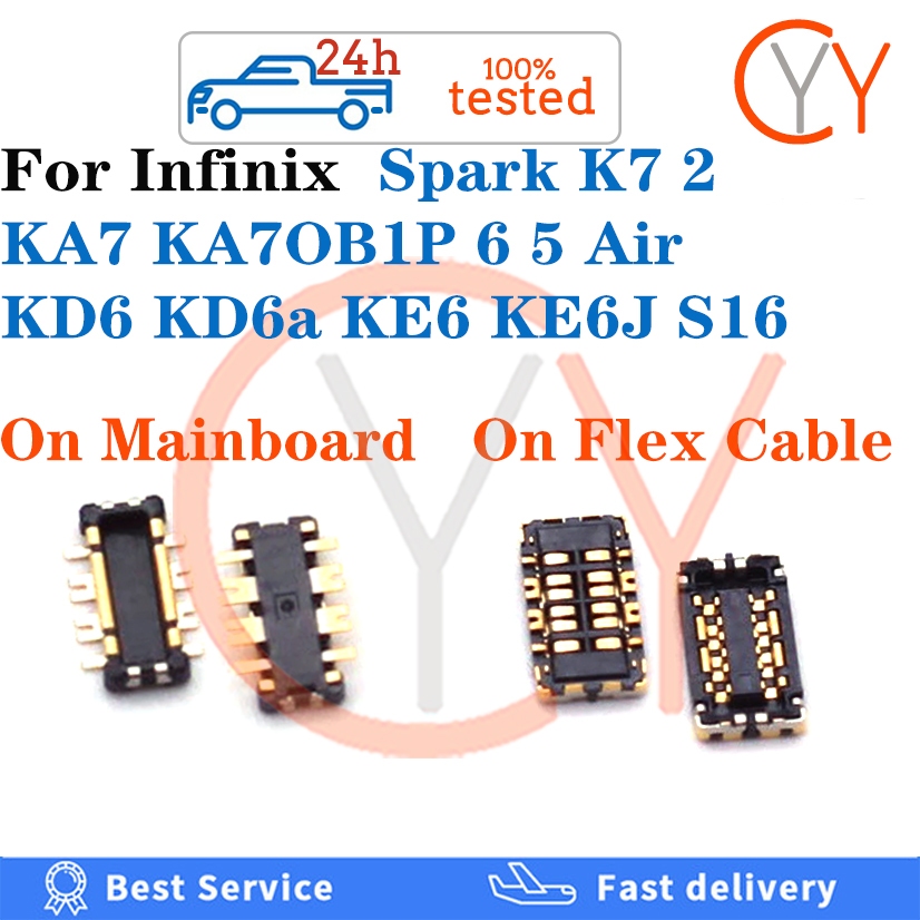 ใหม่สําหรับ Infinix Tecno Spark K7 2 KA7 KA7OB1P 6 5 Air KD6 KD6a KE6 KE6J S16 จอแสดงผล LCD FPC Conn