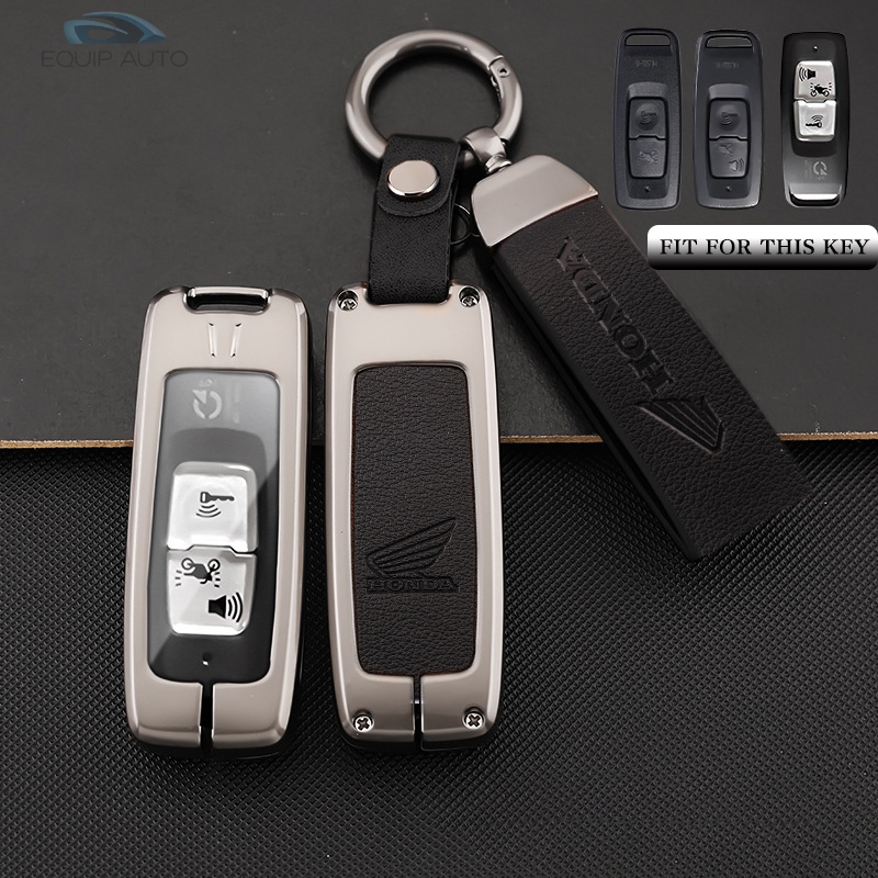 ซองหนังกุญแจรีโมทเข้ากันได้กับ Honda ADV-350 360/Forza-350/Click-160 125i/Scoopy 2021-2023/Giorno/Lead 125/Lead 2022/PXC 160 2021-2024 พวงกุญแจฝาครอบกุญแจ - รูปที่ 3