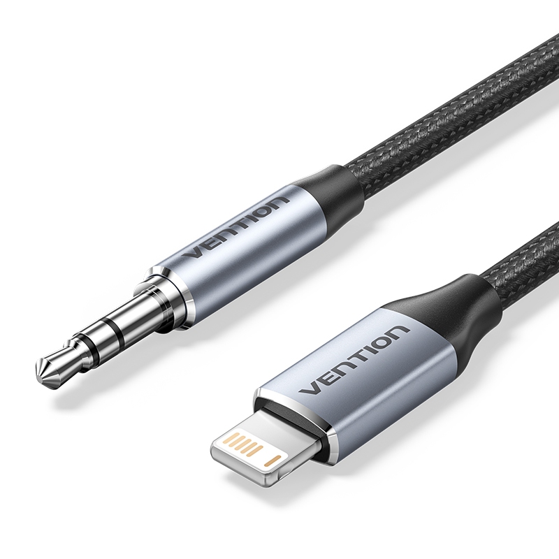 Vention Lightning Male to 3.5MM Headphone Jack AUX Cable เข้ากันได้กับ iPhone7-14 Series
