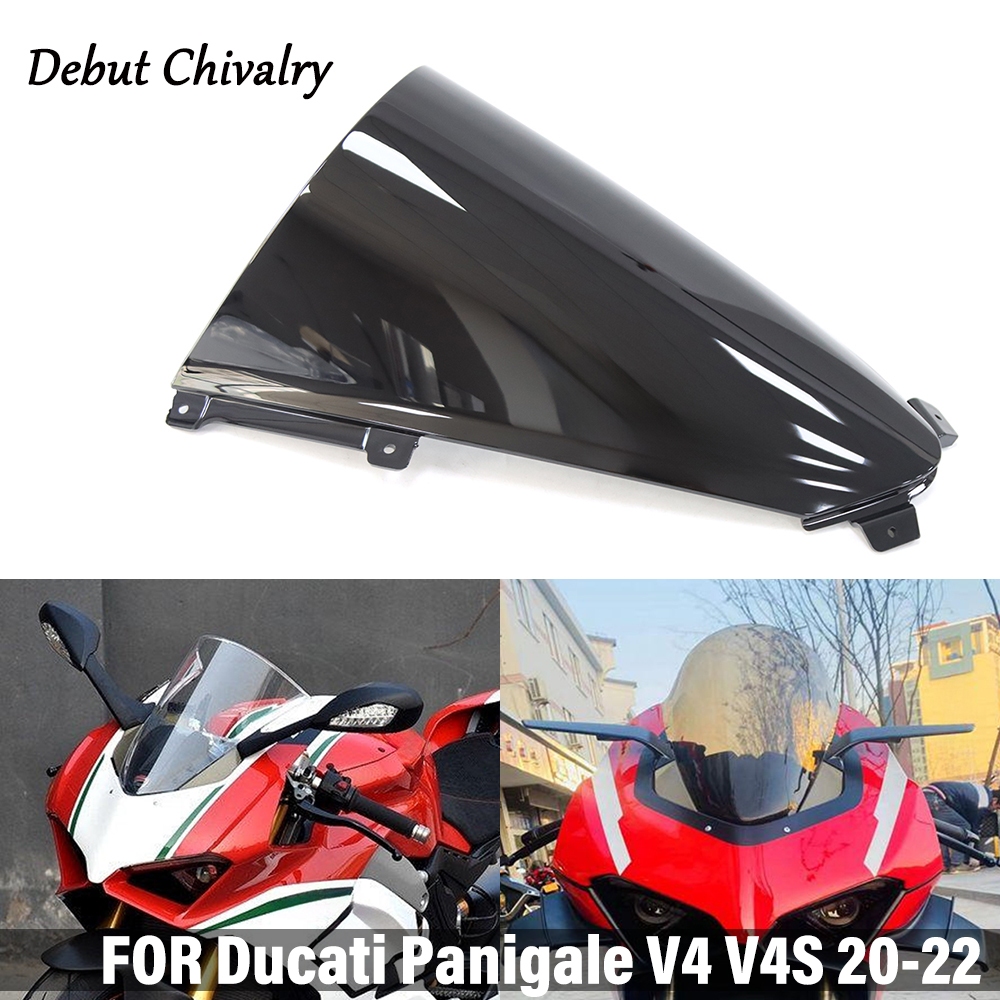 อุปกรณ์เสริมรถจักรยานยนต์สําหรับ Ducati Panigale V4 V4S 2020-2022 กระจกรถจักรยานยนต์ด้านหน้ากระจก