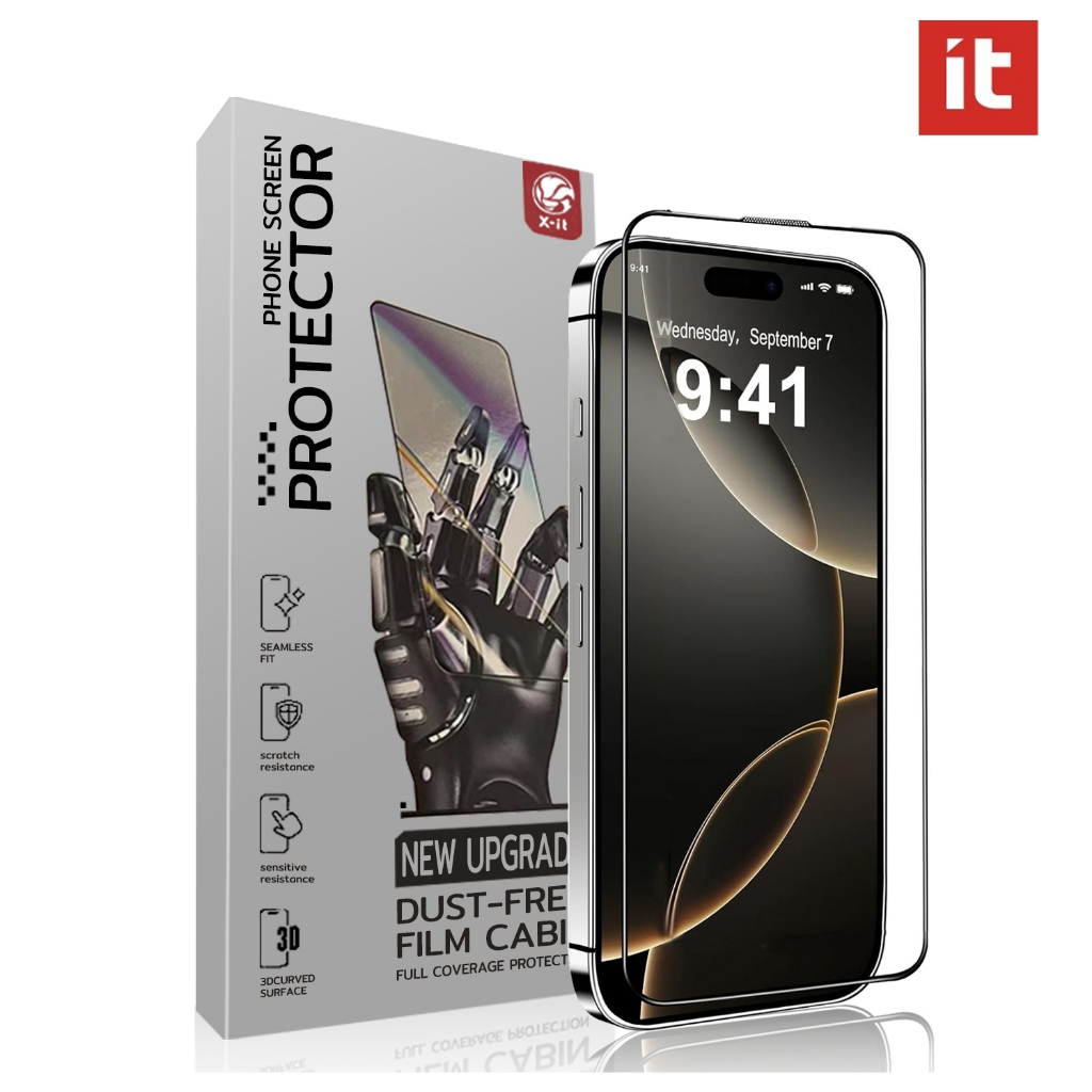 It HD / Privacy Clear Screen Protector ชุดติดตั้งสําหรับ iPhone 11-16 Pro Max, 9H ความแข็ง Shatterproof ฟิล์มกระจกนิรภัยป้องกันด้วยกรอบติดตั้งตําแหน่งอัตโนมัติ