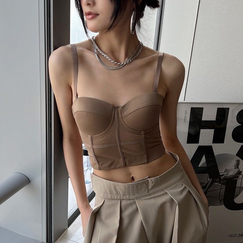 Momo ป้องกันการลื่นไถลเสื้อในไม่มีสายระบายอากาศได้กดขึ้นบราไม่มีรอยต่อสบายไม่มีกรอบชุดชั้นในเซ็กซี่ผู้หญิง - รูปที่ 2