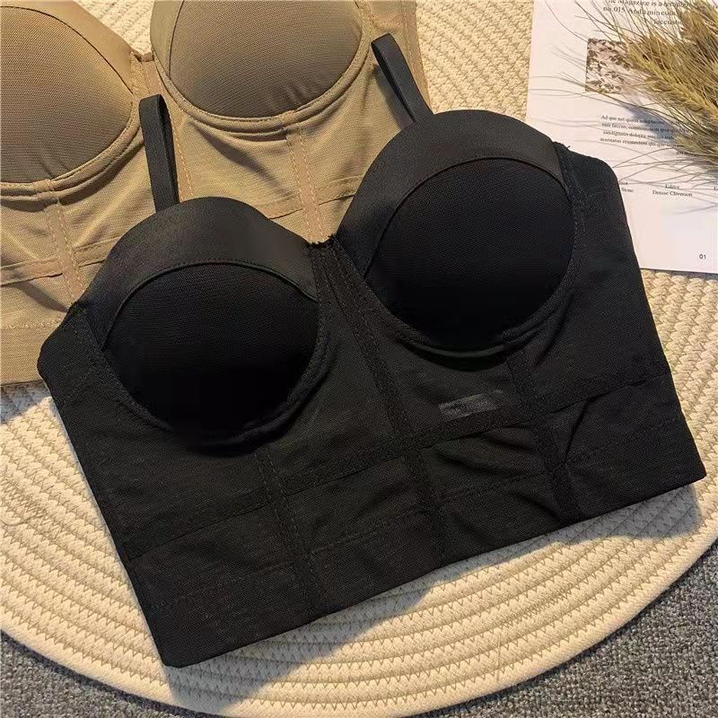 Momo ป้องกันการลื่นไถลเสื้อในไม่มีสายระบายอากาศได้กดขึ้นบราไม่มีรอยต่อสบายไม่มีกรอบชุดชั้นในเซ็กซี่ผู้หญิง - รูปที่ 4