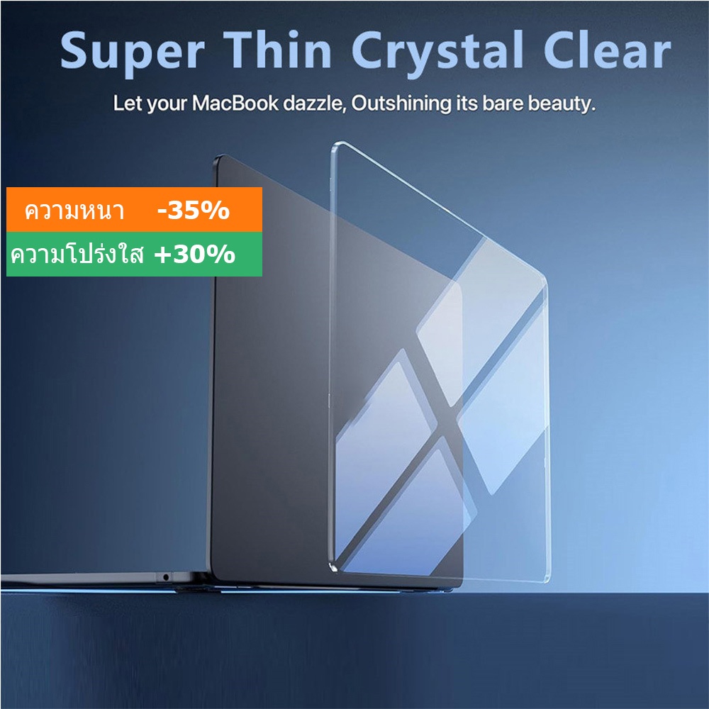 ออกแบบใหม่ Ultra Crystal Midnight สําหรับ Macbook M4 Air M3 13 15 นิ้ว A3113 A3114 Air M1 A2337 Pro M2 A22338 Super บาง Pro 13 14 16 นิ้ว A2992 Retina 13 ฝาครอบ protector