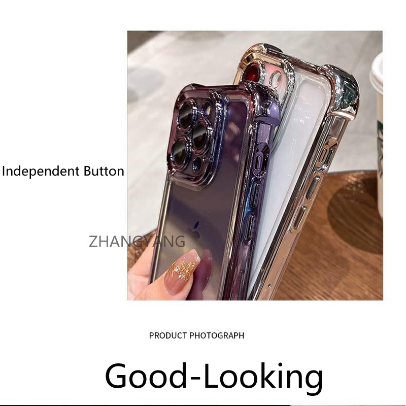 สําหรับ OPPO A18 A38 A17 A17K Electroplated สี่มุม anti drop และกันกระแทกเคสโทรศัพท์ความงามการ์ตูนรูปแบบตัวอักษร TPU soft case - รูปที่ 5