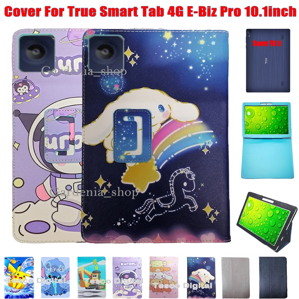 สําหรับ True Smart Tab 4G E-Biz Pro 10.1 นิ้วน้ําหนักเบาและพกพากรณีแท็บเล็ต True Smart Tab 4G E-Biz Pro 10.1 แฟชั่นน่ารักการ์ตูน Drop ทน PU หนังฝาครอบ