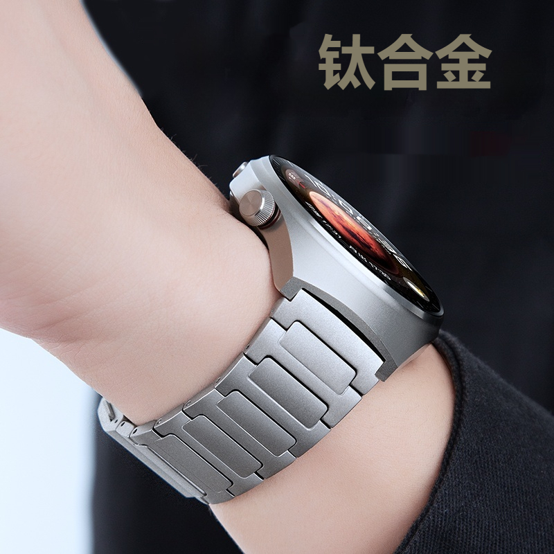 เหมาะสําหรับสายนาฬิกา Huawei watch4pro Titanium Alloy gt3pro Magnetic gt4 สายรัดข้อมือกีฬา gt5/gt5pro Pure Titanium โลหะ High-End รู้สึก 22 มม.ผู้ชายใหม่ Glory gs3 สร้อยข้อมือสมาร์ท