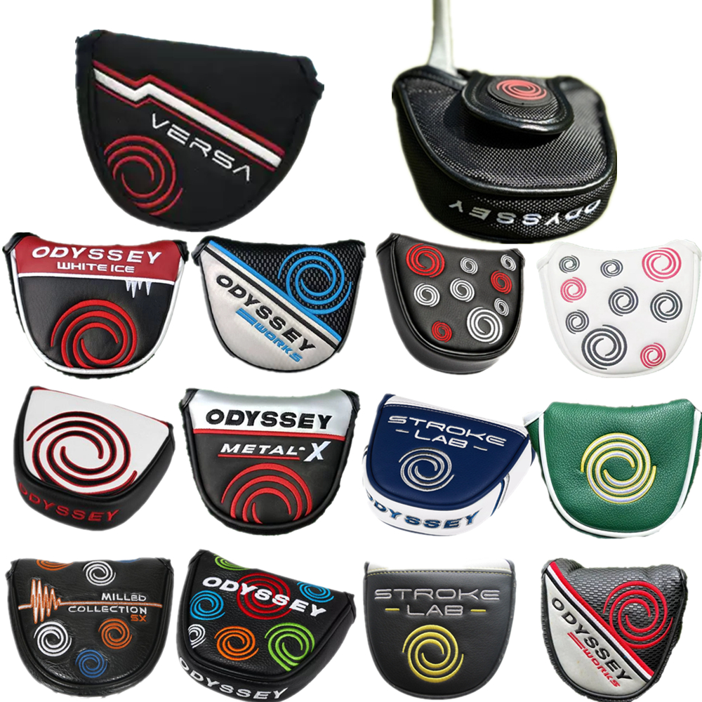 1 ชิ้นหนังเปลี่ยนฝาครอบหัวไม้กอล์ฟ Fit Callaway Odyssey Golf Club Mallet พัตเตอร์หัวป้องกันกรณี