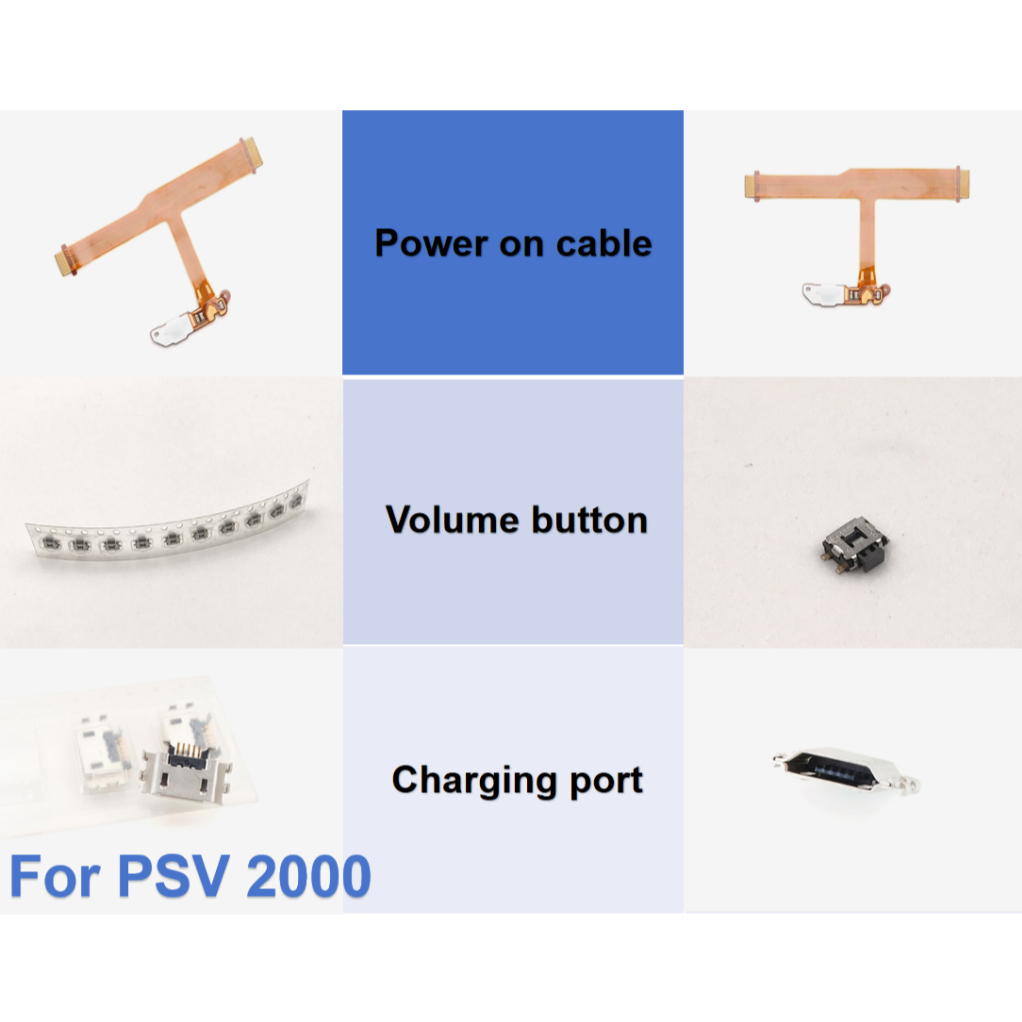 อะไหล่เดิมสําหรับ Sony PlayStation VITA 2000 Power on cable Volume พอร์ตชาร์จ psvita2000 psv2000 เปล