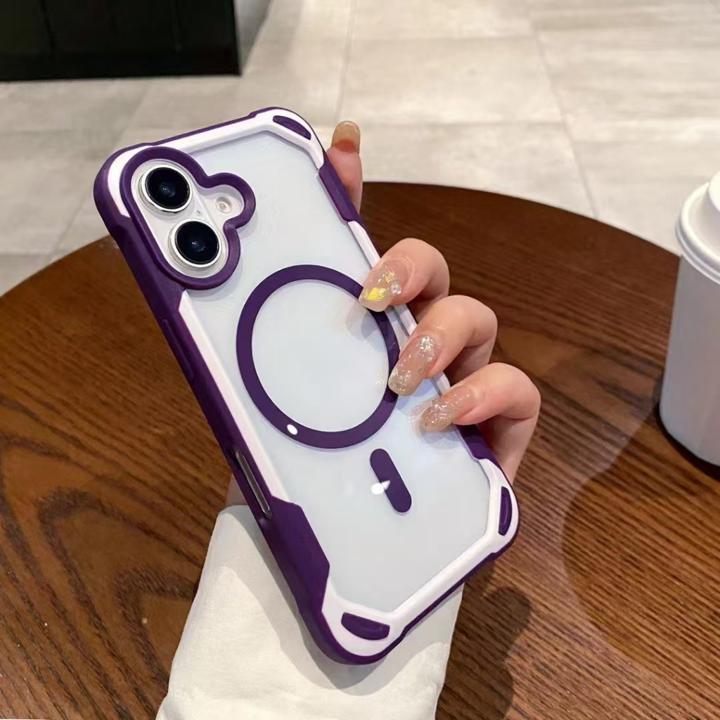 ปลอก iPhone 16 Pro Max 16 Plus 15 Pro Max 14 Pro Max 13 Pro Max เคสโทรศัพท์แม่เหล็ก เคสแข็งแฟชั่น