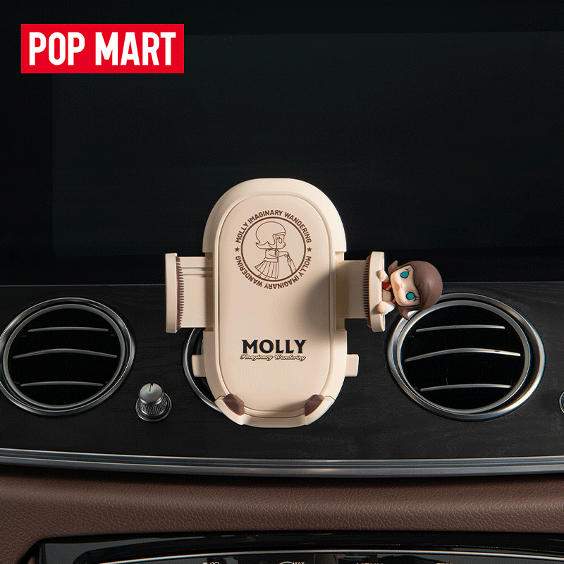 Popmart MOLLY Fantasy Wandering Car Holder Navigation Clip ที่วางโทรศัพท์มือถือซิลิโคนการ์ตูน
