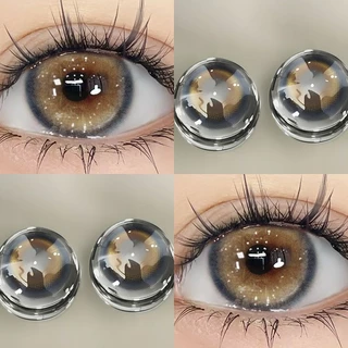[COD&Grade lens]Yimeixi คอนแทคเลนส์ธรรมชาติ สีน้ําตาล ‌‌คอนแทคเลนส์ให้ความชุ่มชื้นบริสุทธิ์นักเรียนหน้าเปล่า 6 เดือนใช้ 14.2/14.5 มม