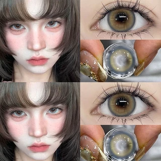 [COD&Grade lens]Yimeixi คอนแทคเลนส์ธรรมชาติ สีน้ําตาล ‌‌คอนแทคเลนส์ให้ความชุ่มชื้นบริสุทธิ์นักเรียนหน้าเปล่า 6 เดือนใช้ 14.2/14.5 มม