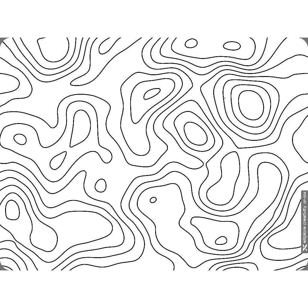 XVX แผ่นรองเมาส์แก้ว Plum Blossom/Wave of Kanagawa Black/Topographic White/White/Black 16.1 นิ้ว * 1