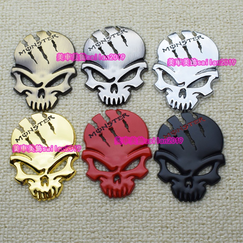 รถรถจักรยานยนต์ Universal Resident Evil Monster Skull สติ๊กเกอร์ตกแต่ง Ghost Claw Body Fender ป้ายด้านข้าง Tail Label สติ๊กเกอร์ติดถังน้ํามันเชื้อเพลิง