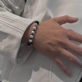 ใช่ แฟชั่นบิลเลียดสีดํา8ข้ามลูกปัดสร้อยข้อมือของขวัญวันหยุดผู้ชายผู้หญิงเครื่องประดับอุปกรณ์เสริม