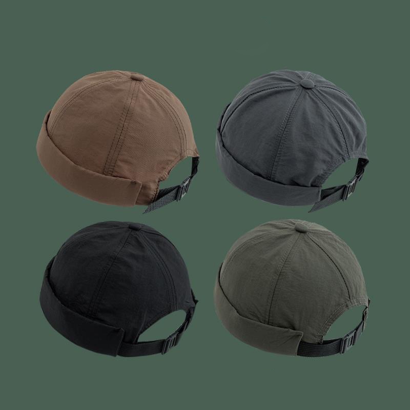 หมวกไร้ปีกแห้งเร็วสําหรับผู้ชายผู้หญิงแฟชั่นหมวกวินเทจ Snapback สีทึบหมวกฮิปฮอป Beanies