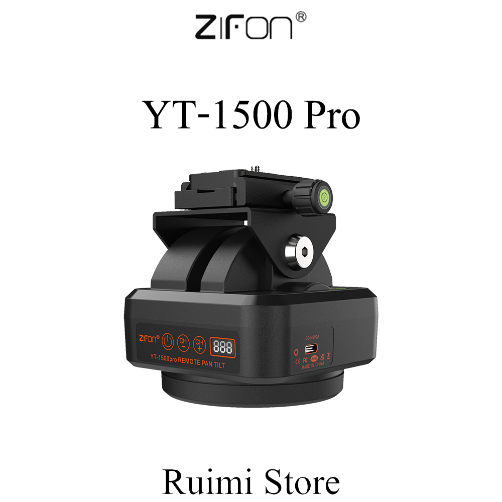ZIFON YT-1500 Pro Pan Pan Tilt ไฟฟ้าแบบพาโนรามา 360 องศาหมุน 2.2 กก. รับน้ําหนัก