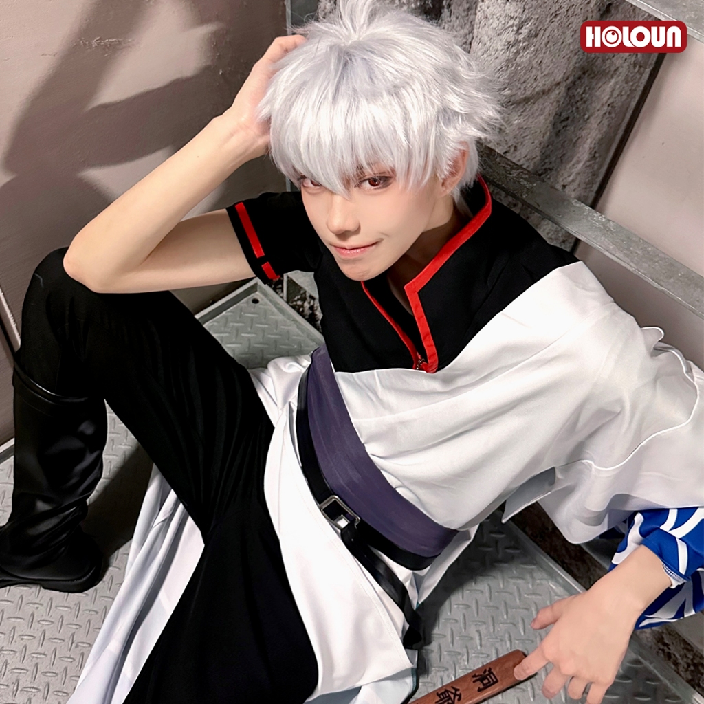 Holoun GinTama Ginga Manga อะนิเมะ Gintoki Sakata คอสเพลย์เครื่องแต่งกายชุด