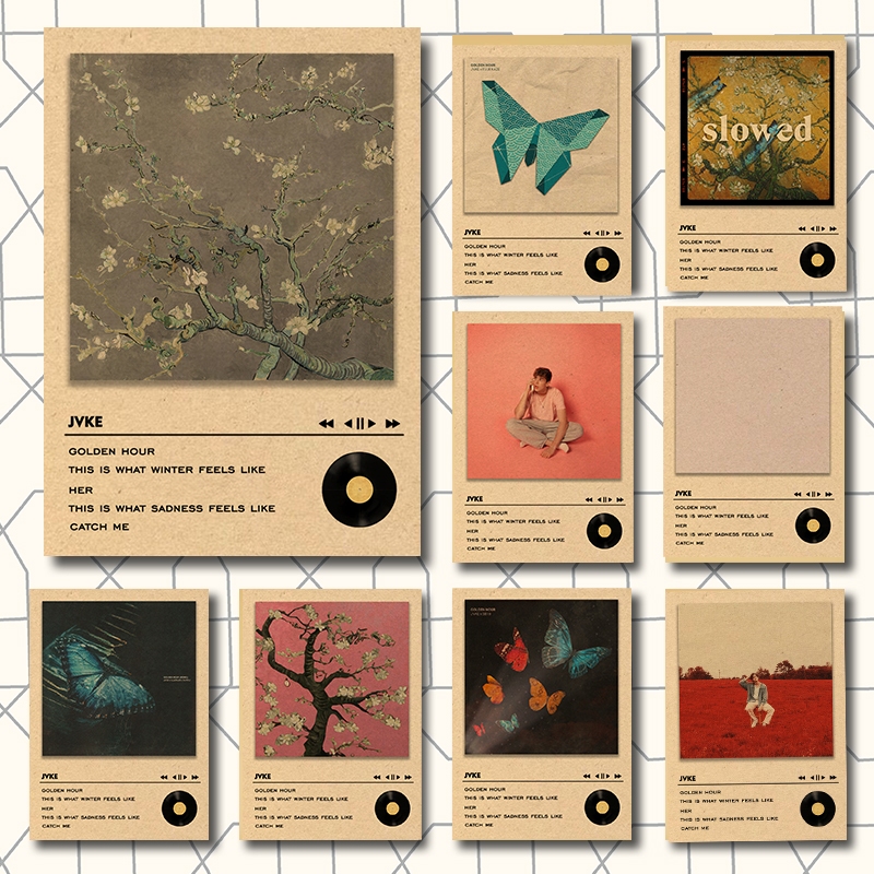 Jvke โปสเตอร์เพลงร้อนอัลบั้ม Star โปสเตอร์ Rock โปสเตอร์ Hip Hop โปสเตอร์สําหรับห้องนั่งเล่นกระดาษคร