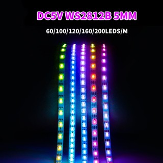 5 มม.WS2812B Ultra-Narrow 2020SMD RGBIC LED Strip 60/100/120…
