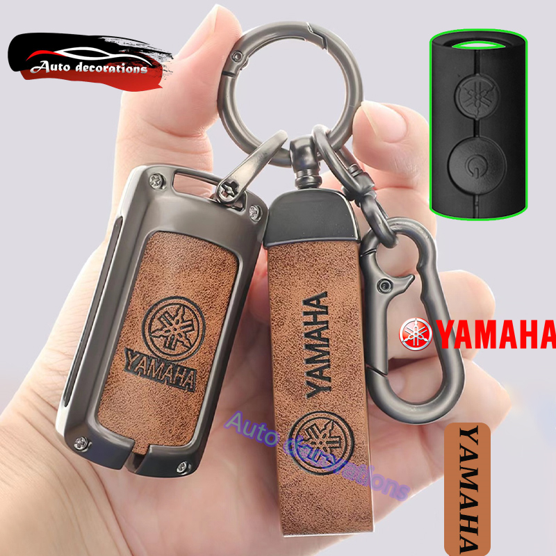 Yamaha สังกะสีอัลลอยด์สําหรับ YAMAHA Nmax Xmax Aerox Qbix Fazzio NVX สกู๊ตเตอร์ Sniper 155R กรณีกุญแจ YAMAHA พวงกุญแจ