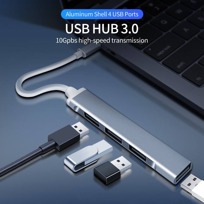 Ankndo 4 in 1 USB Type C Hub Adapter 4/7 พอร์ต 3.0 ประเภท C Multi OTG USB Splitter Expander สําหรับแล็ปท็อปพีซี