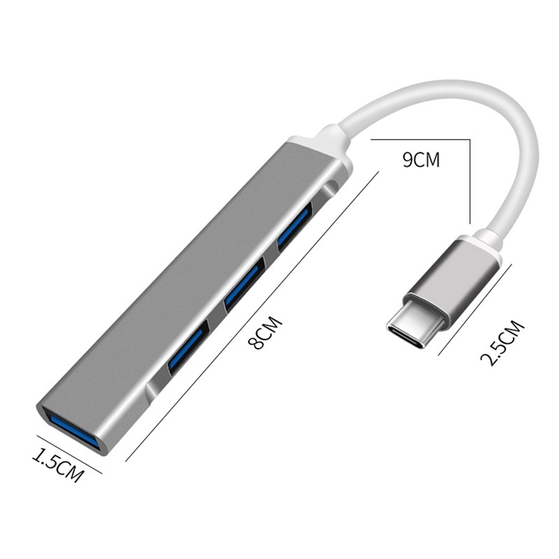 Ankndo 4 in 1 USB Type C Hub Adapter 4/7 พอร์ต 3.0 ประเภท C Multi OTG USB Splitter Expander สําหรับแล็ปท็อปพีซี