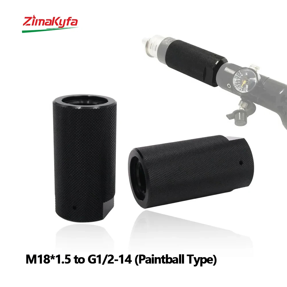 Co2 HPA แปลงสําหรับตัวควบคุมวาล์ว Adaptor,M18x1.5 หญิงเป็น G1/2-14 ด้ายหญิงอะแดปเตอร์สีดํา