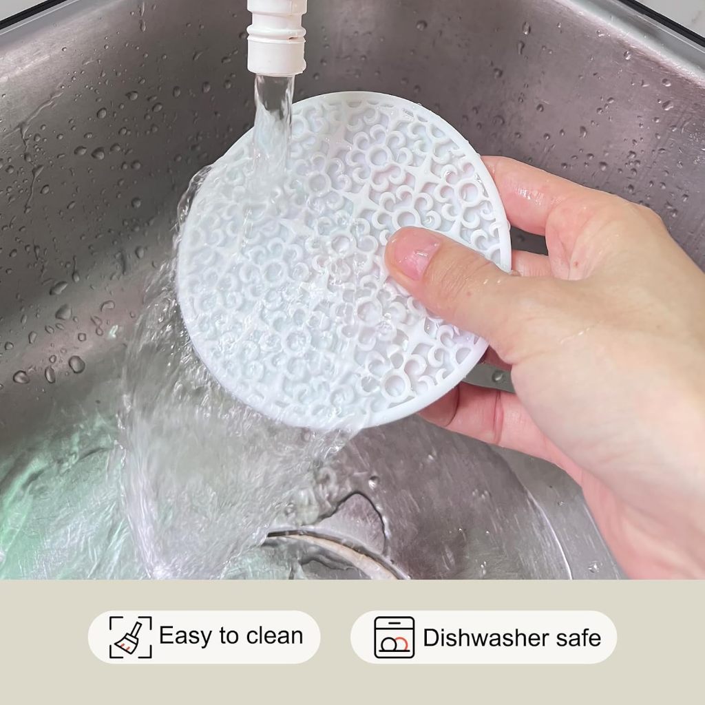 ที่รองแก้วซิลิโคนสําหรับดื่ม, ชุดเสื่อถ้วยสําหรับเครื่องดื่มร้อนและเย็นและสําหรับการป้องกันบนโต๊ะ, ที่รองแก้วบาร์ - รูปที่ 4