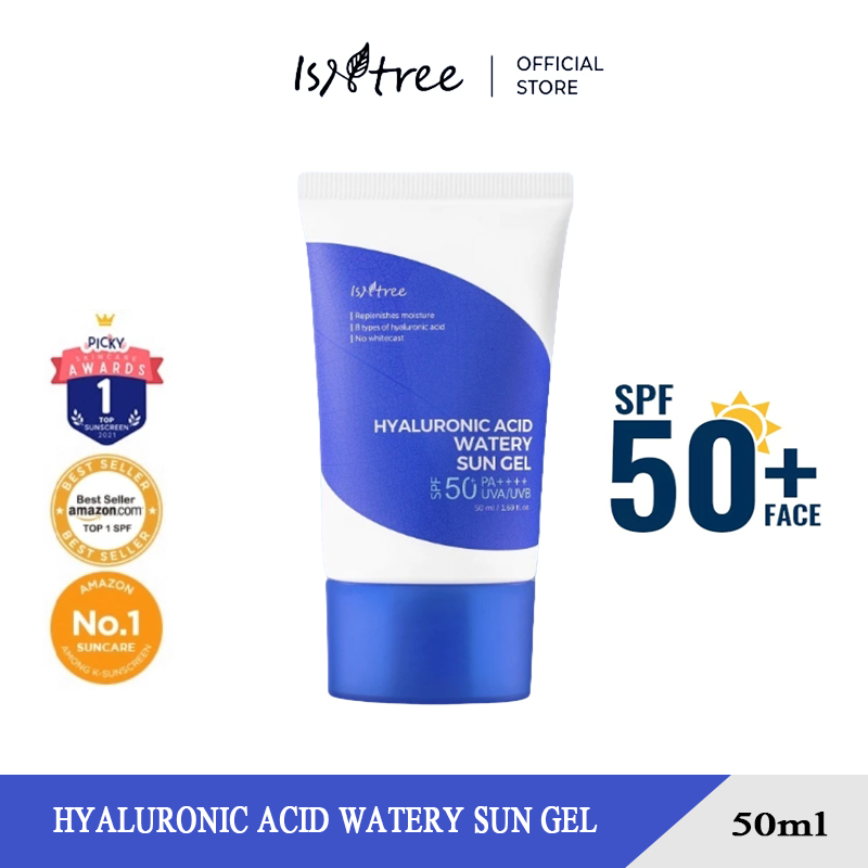 【แท้100%】Isntree Hyaluronic Acid Watery Sun Gel 50 ml SPF50+ PA++++ กันแดดช่วยอาการระคายเคืองผิว ดูแลผิว แก้ผิวหมองคล้ำ