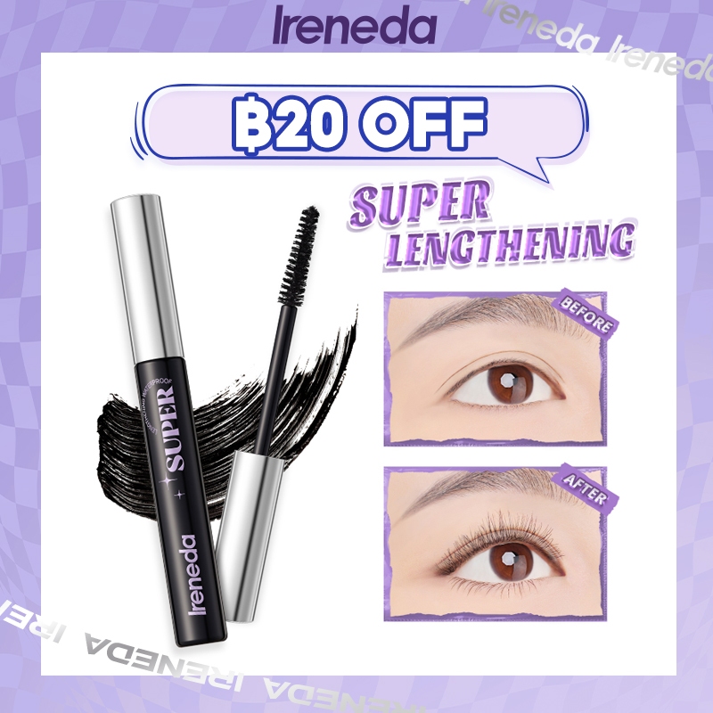 Ireneda มาสคาร่า เพิ่มความยาว กันน้ํา ติดทนนาน ไม่เป็นขุย วิตามินอี ดัดขนตา