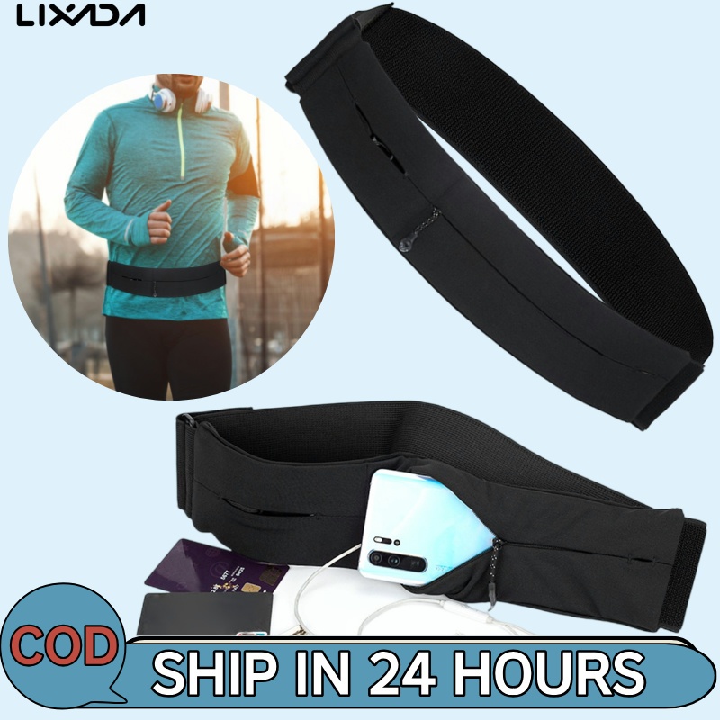[LIXADA Mall] กระเป๋าเข็มขัดวิ่งบางเอวกระเป๋าที่วางโทรศัพท์กระเป๋ากระเป๋าสําหรับการวิ่งเดินวิ่งออกกํ