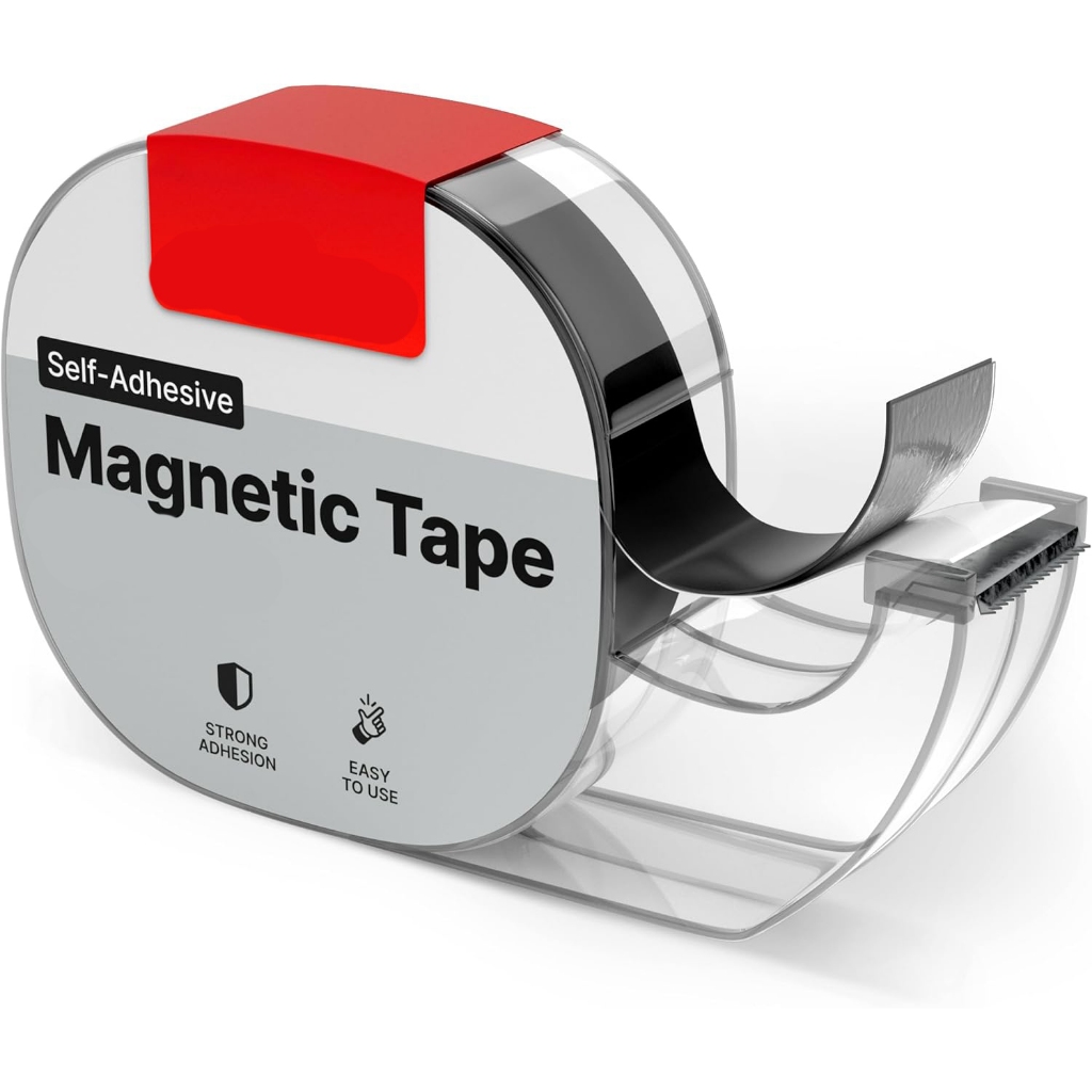 Magnets เทปกาวแม่เหล็ก 1 ม้วนในตู้ แม่เหล็กงานฝีมือสีเทาเข้มแบบบางสําหรับกระดาษและภาพถ่ายเท่านั้น เทปแม่เหล็กติดแป้นกาว สิ่งจําเป็นในห้องเรียน