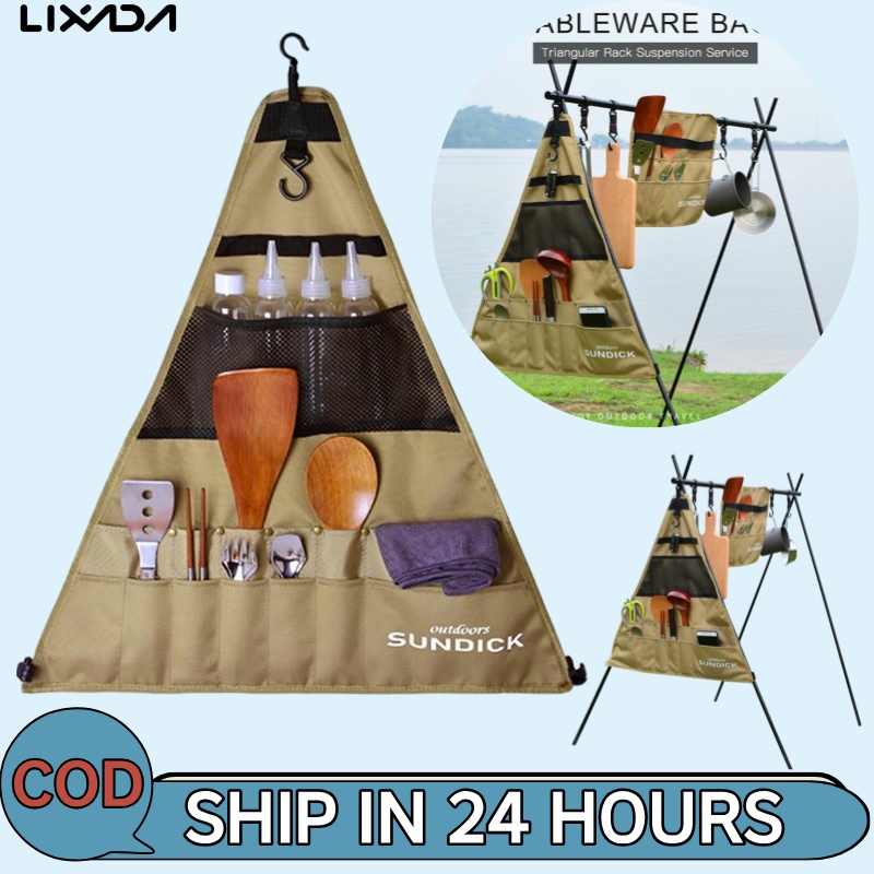 [LIXADA Mall] กระเป๋าเก็บของสําหรับตั้งแคมป์กลางแจ้งอเนกประสงค์หลายช่องภาชนะที่เก็บกระเป๋าเก็บของออแ