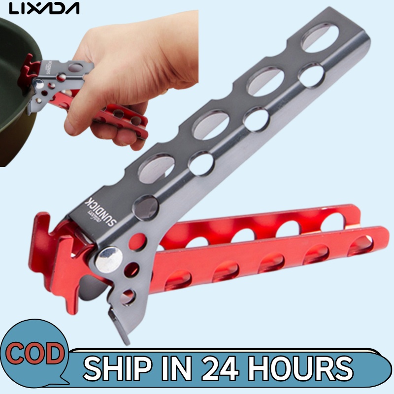 [LIXADA Mall] อลูมิเนียมหม้อ Clamp Pan Handler หม้อ Lifter ทําอาหาร Gripper Camping เครื่องครัวที่ใส่จาน