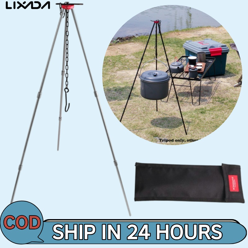 [LIXADA Mall] Camping Bonfire ขาตั้งกล้องแบบพกพาสามเหลี่ยมรองรับ Camping Bonfire Frame