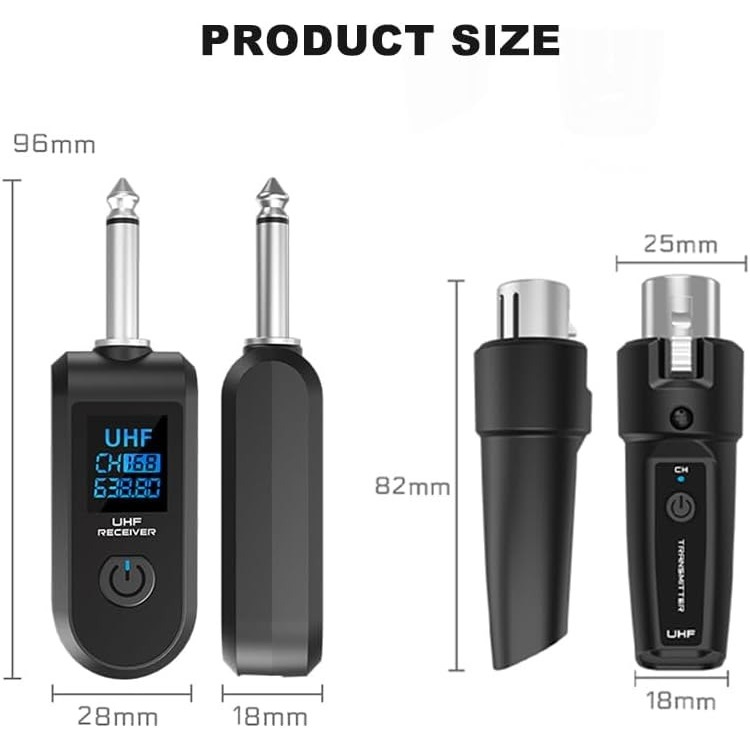 ไมโครโฟนไร้สาย 2.4G XLR ตัวรับสัญญาณอะแดปเตอร์ไมโครโฟนไร้สายแบบชาร์จไฟได้สําหรับเครื่องผสมเสียงไดนามิกไมค์ - รูปที่ 7