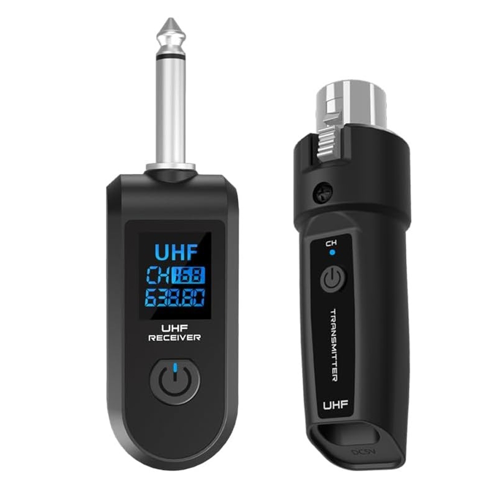 ไมโครโฟนไร้สาย 2.4G XLR ตัวรับสัญญาณอะแดปเตอร์ไมโครโฟนไร้สายแบบชาร์จไฟได้สําหรับเครื่องผสมเสียงไดนามิกไมค์