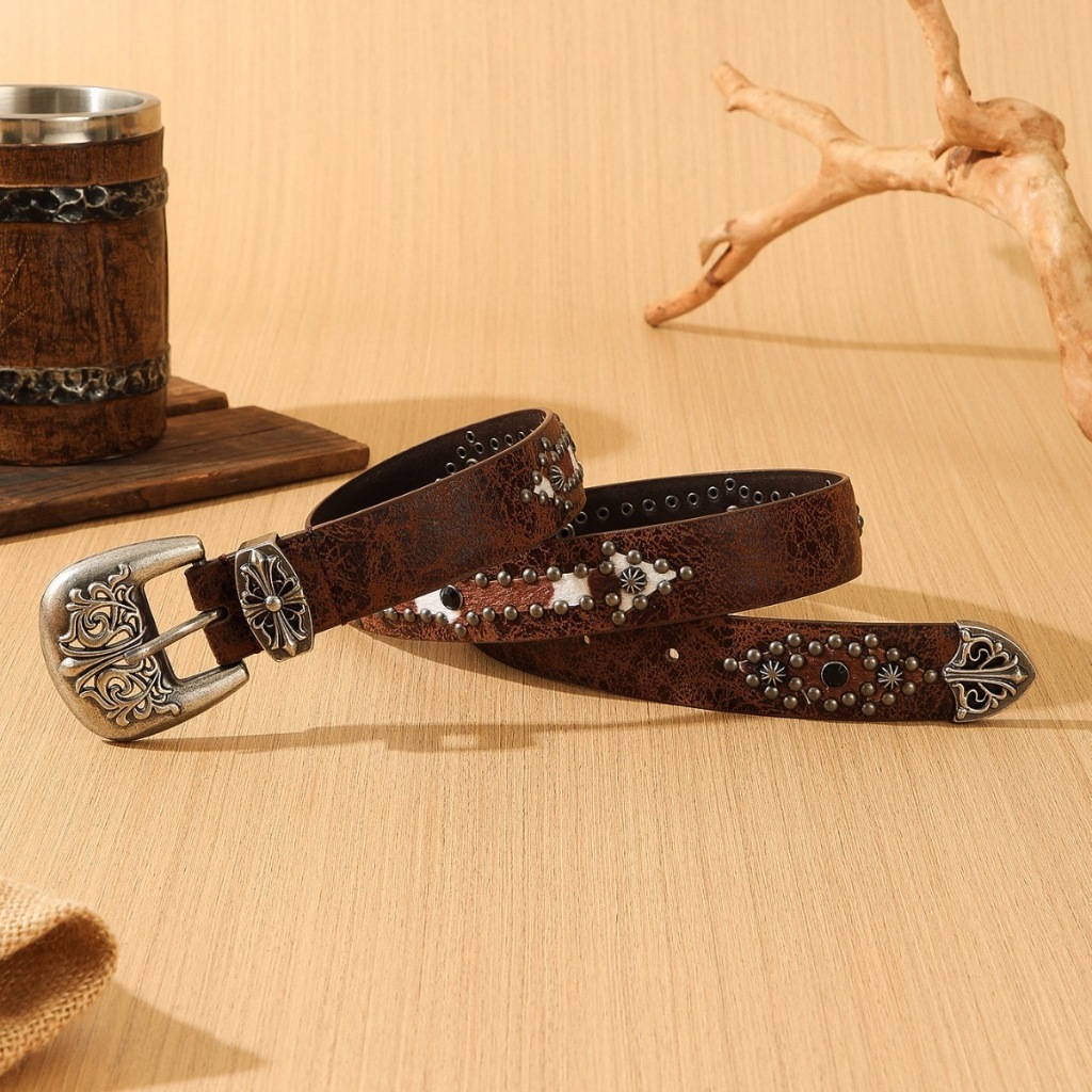 เข็มขัด กางเกงยีนส์ เข็มขัดแฟชั่น ร้อยชุดสำหรับผู้ชายและผู้หญิง - รูปที่ 2