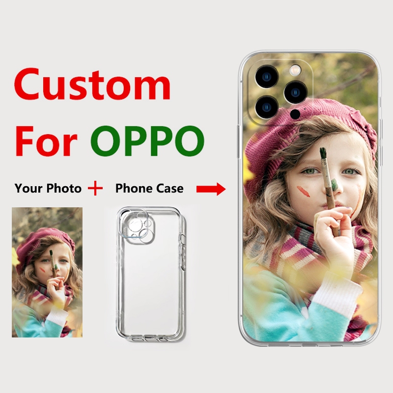 เคส DIY สําหรับ OPPO A3 A3X A5 A17 A17K A77 A78 A76 A96 A57 A77S A95 A16 A16K A94 A54 A74 A53 reno 7 8 8Z 8T 7z 4 5 6 4F 5F A15 A93 A92 A12 A31 A91 A3S A5S A9 F1S F5 F7 F9 F11 PRO 5G  โทรศัพท์มือถือ สีขาว รูปภาพที่กําหนดเอง