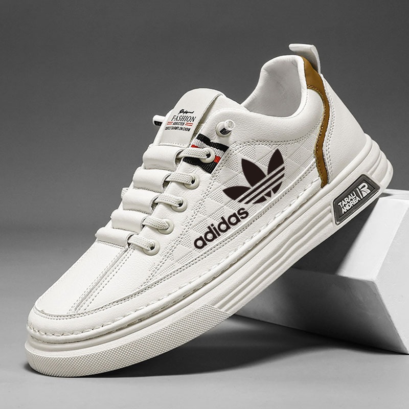 Jnbao Mens Flat Casual White Shoes Four Seasons Outdoor Breathable สบาย All-Match Walking Shoes