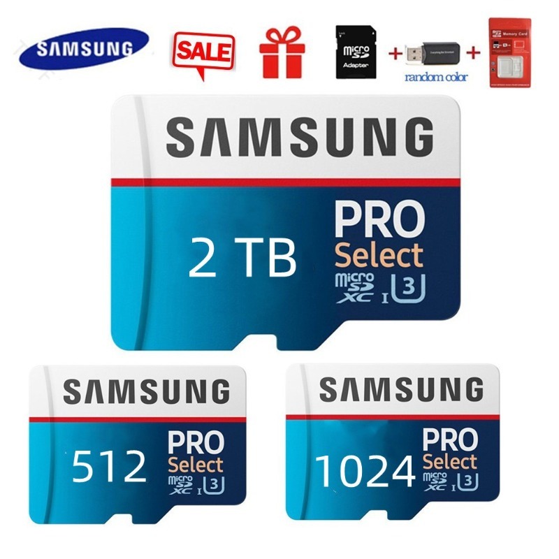 การ์ดหน่วยความจํา Samsung Micro SD 2TB/1024GB/512GB Class10 Mini SD การ์ด