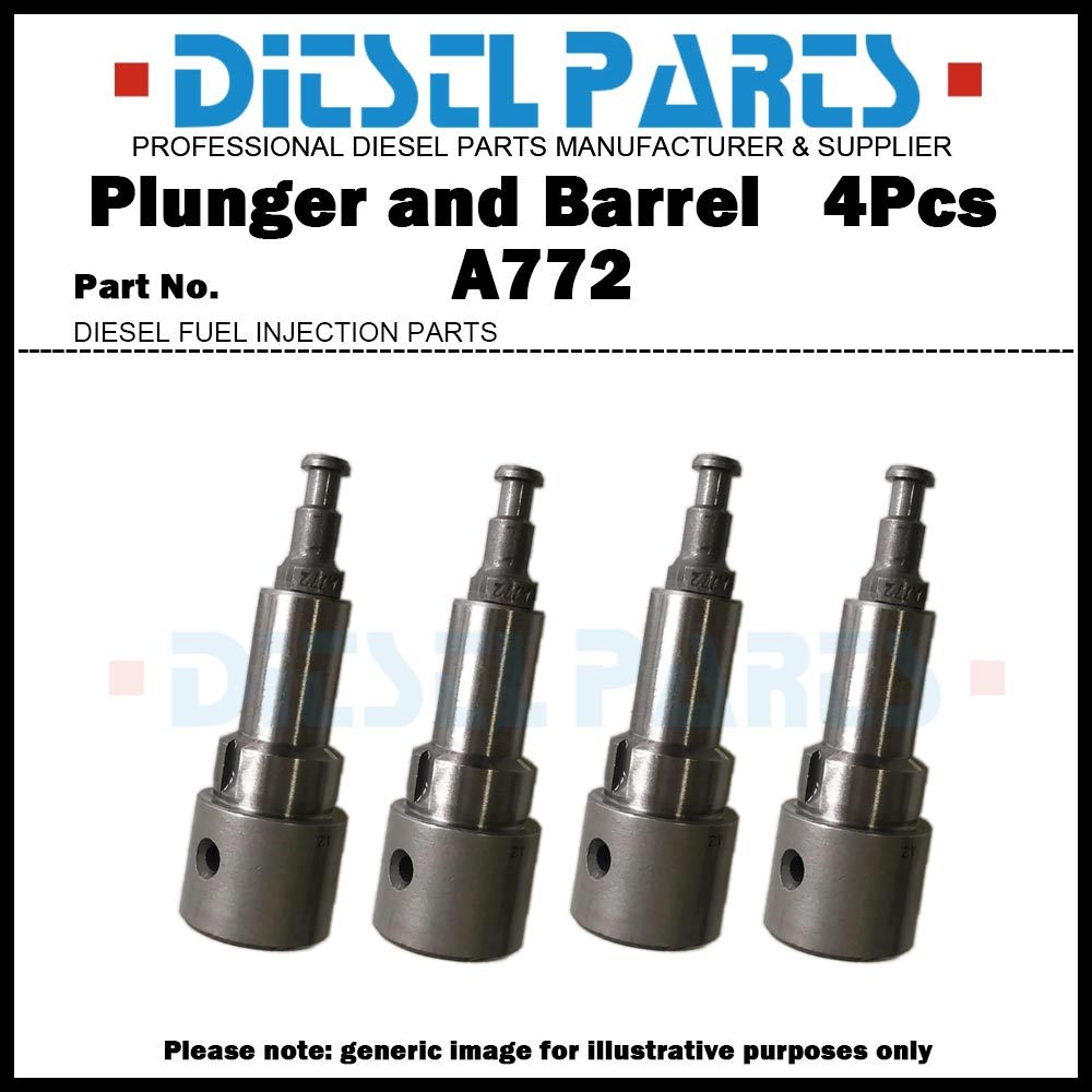 ลูกสูบ 4 ชิ้น A772 Plunger และชุดถัง A772 131153-9320 สําหรับ ISUZU ELF 4HE1 4HF1 4HG1 4HK1T 4JB1TC 