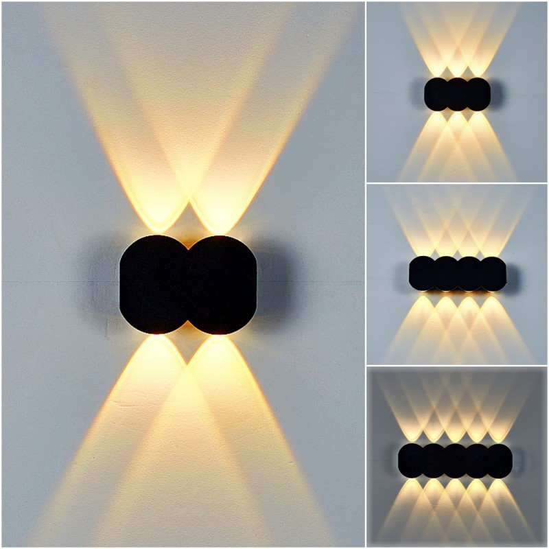 Kicaao อลูมิเนียมโคมไฟติดผนังกลางแจ้ง 2 W/4 W/6 W/8 W/10 W โคมไฟติดผนัง LED โคมไฟกันน้ํา