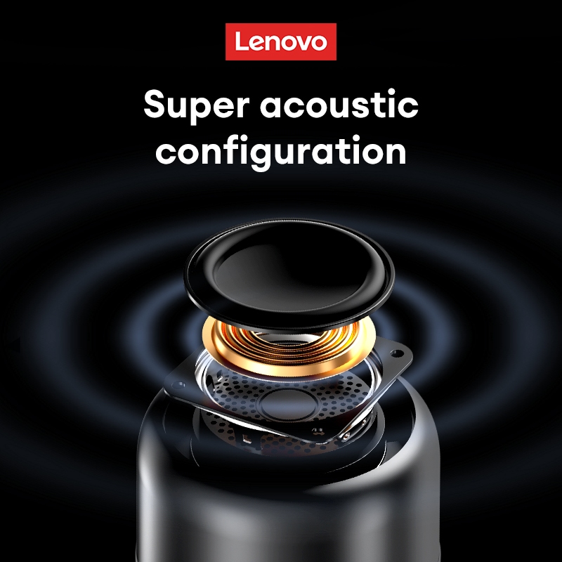 Lenovo K14 ลําโพงบลูทูธเบสหนักแน่นคุณภาพเสียงรอบทิศทางแบบพาโนรามา TWS จับคู่อายุการใช้งานแบตเตอรี่ยาวนาน HD