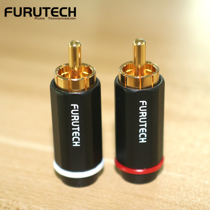 2 ชิ้น Furukawa FURUTECH 24K Gold-Plated FP-126 RCA Lotus Plug Fever เสียงสัญญาณปลั๊กสายเคเบิล