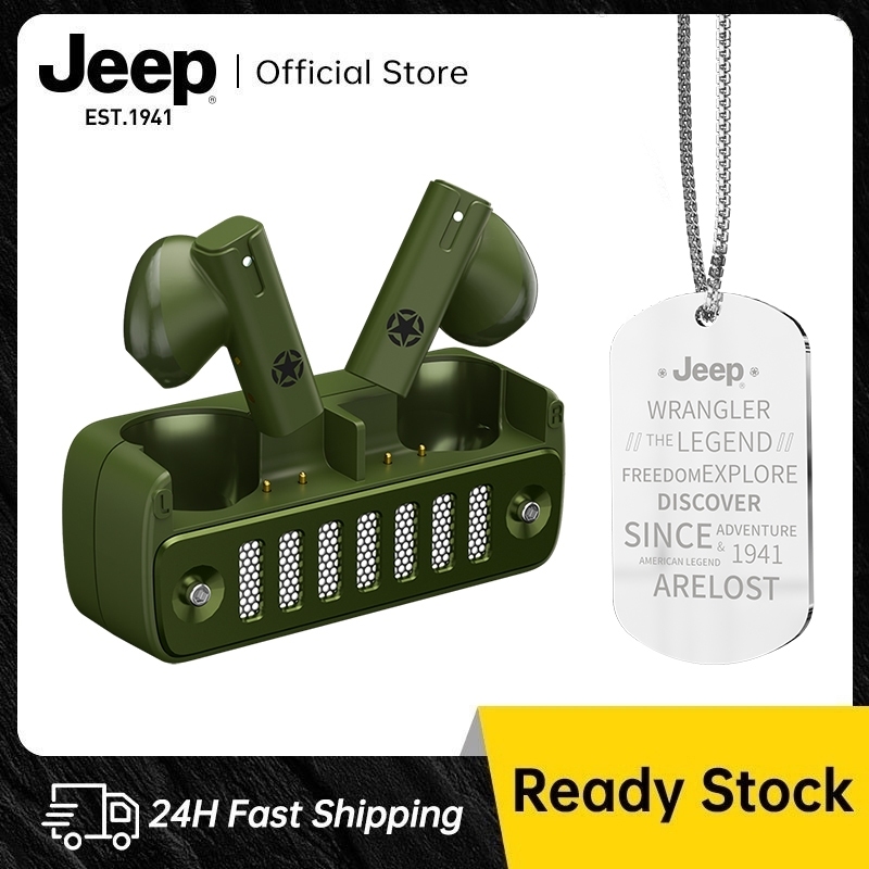[พร้อมส่งในไทย] Jeep EW110 หูฟังบลูทูธไร้สาย HiFi เสียงดี ENC ตัดเสียงรบกวน โทรคุยชัด พร้อมไมโครโฟน แบตอึด หูฟังบลูทูธ