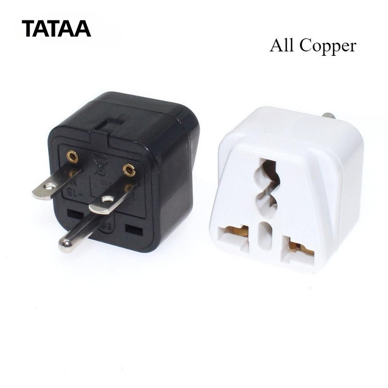 Universal AC Power Socket Adapter EU / US / AU / UK To North American Nema 6-15P 1 รอบ 2 แนวนอน Pins